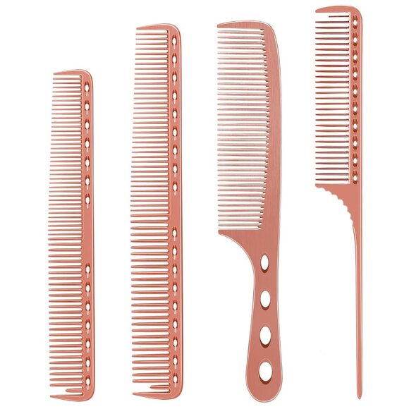 Other - Barber Aluminum Comb Set for Styling and Cutting Durable Rose Gold